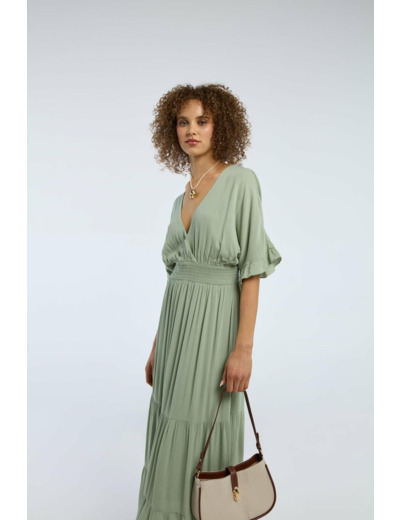 Robe maxi ample et ajustée
