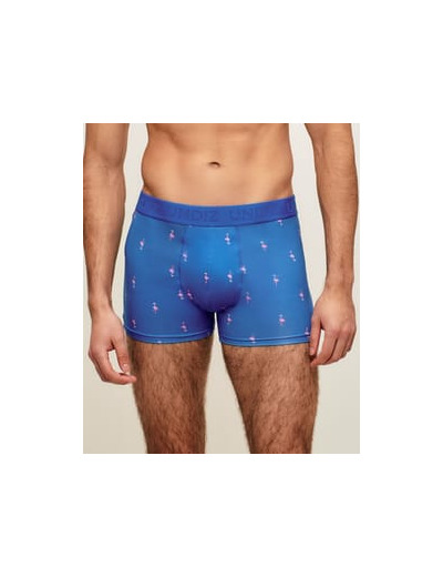 Boxer en microfibre motifs flamants roses