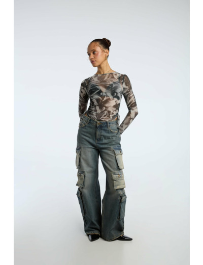 Jeans fort délavé