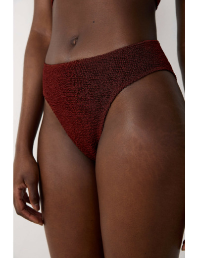 Bikini high leg en matière extensible bas de maillot