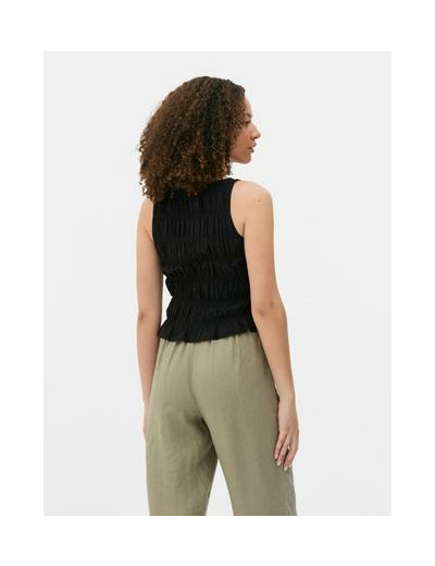 Haut froncé sans manches