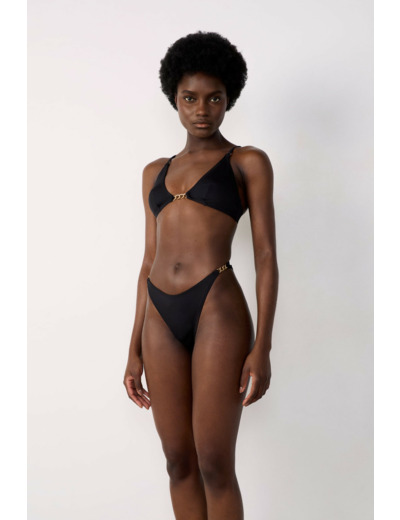 Bikini brésilien bas de maillot détails bijoux