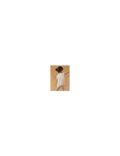 Combinaison bébé fille écru à imprimé fruits et papillons