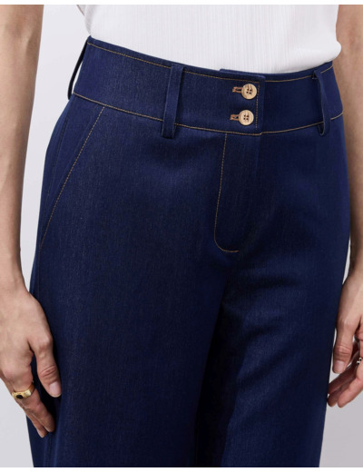 Pantalon long uni MARINE Femme