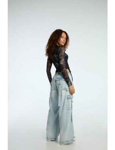 Jeans fort délavé