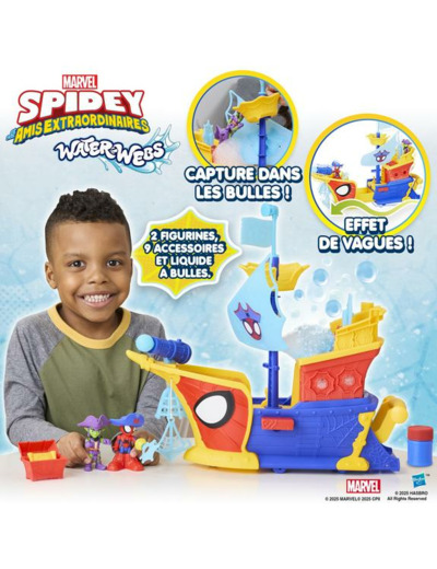 BATEAU DE PIRATES À BULLES - SPIDEY WATERWEBS