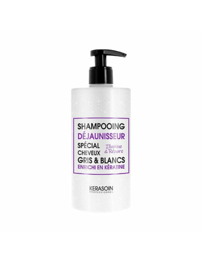 Shampooing déjaunisseur pour cheveux gris et blancs 500ml