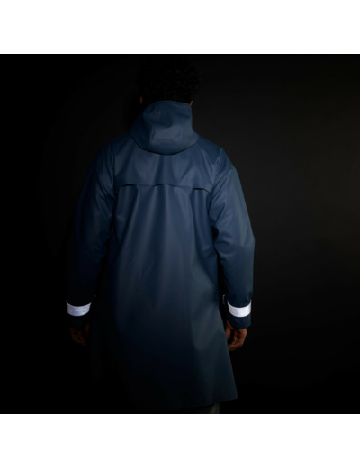 Parka imperméable vélo ville unisexe - bleu