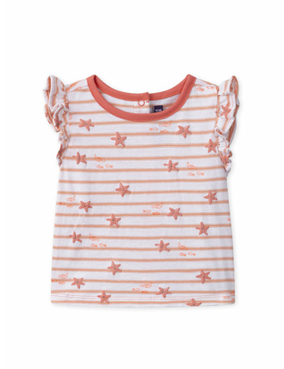 Ensemble tshirt et short rayés
