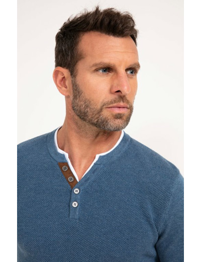 Pull col tunisien uni Jerti