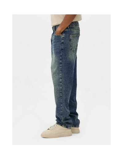 Jean droit à taille mi-haute