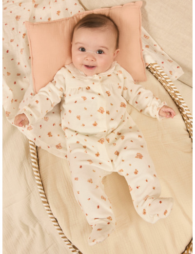 Dors-bien en velours imprimé