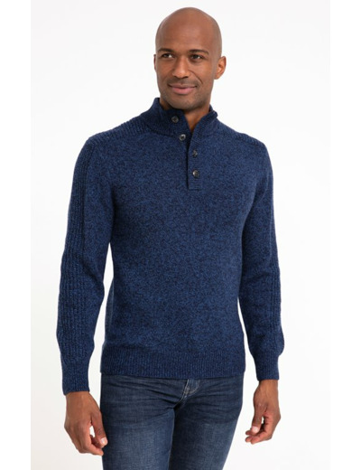 Pull Col Montant Boutonné
