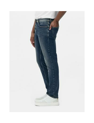 Jean coupe slim à taille mi-haute