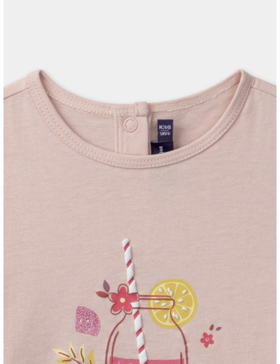 Tee Shirt Manches Courtes Rose