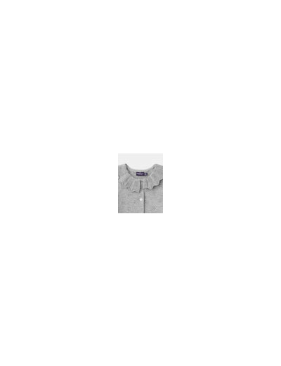 Gilet gris à col pour fille