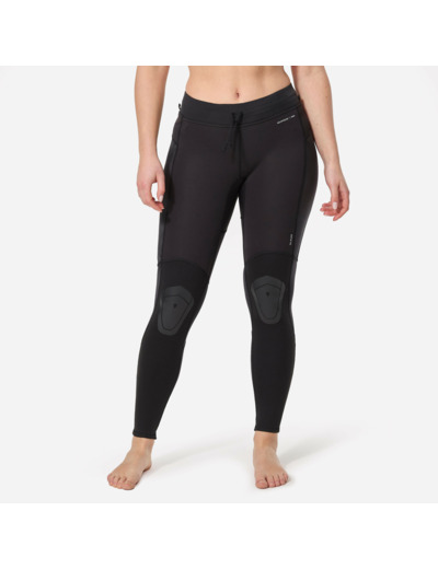 LEGGING ANTI UV SURF 900 FEMME NOIR avec découpes en NÉOPRÈNE