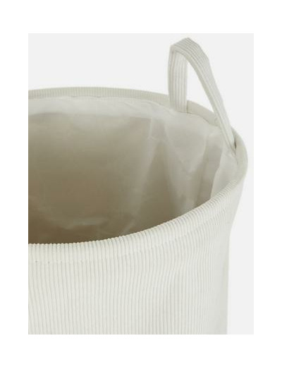 Panier à linge pliable en velours côtelé