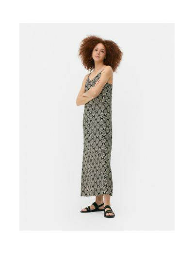 Robe longue caraco imprimée