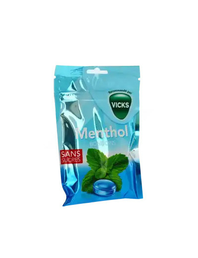 Vicks Bonbon Menthol Sans Sucre Sachet De 72 G