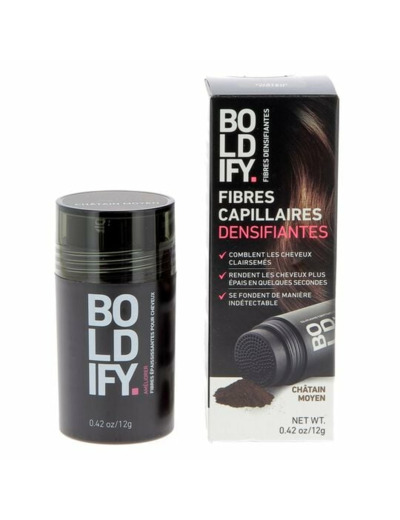 Fibres densifiantes pour cheveux châtain