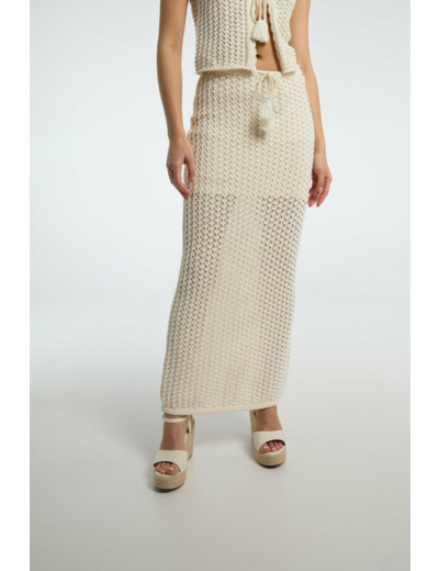 Jupe midi tissée