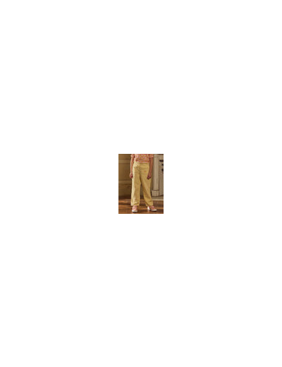 pantalon jaune brodé