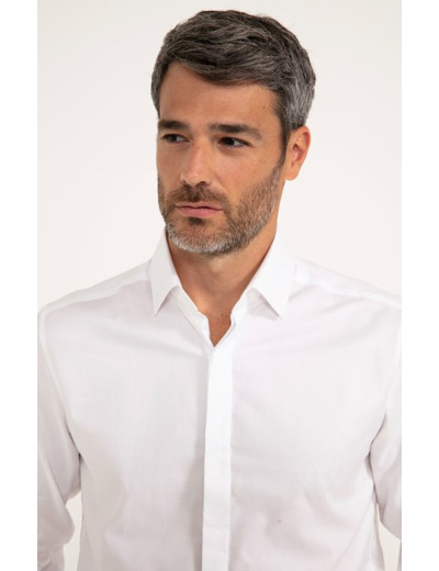 Chemise ajustée manches longues Microlos