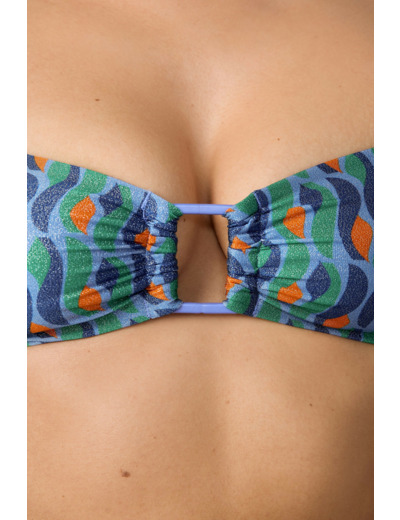 Bandeau haut de maillot pailleté