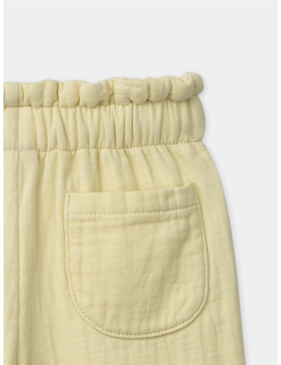 Pantalon jaune brodé