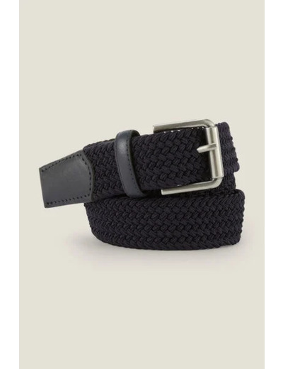 Ceinture élastiquée à boucle - Bleu foncé