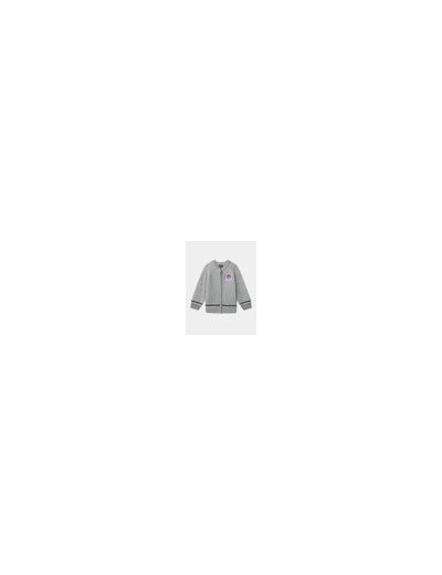 Gilet gris pour garçon avec écusson japonais