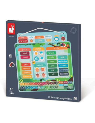 CALENDRIER MAGNÉTIQUE APPRENTISSAGE DU TEMPS ET DE L'HEURE