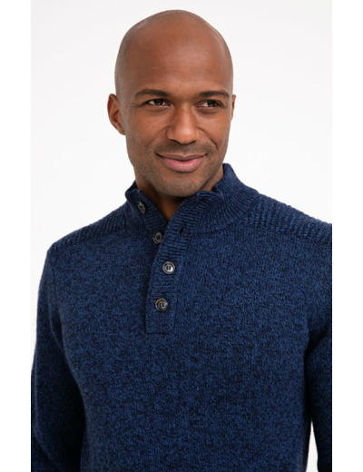 Pull Col Montant Boutonné