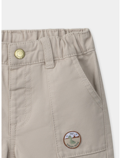 Pantalon en twill retroussable