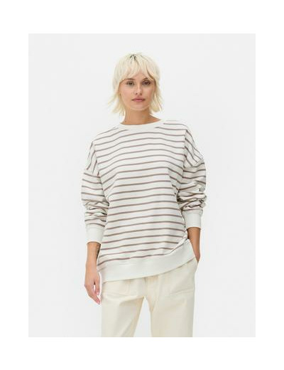 Sweat-shirt oversize à rayures
