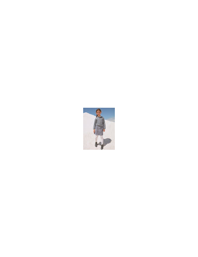 Jupe en velours bleu pour fille
