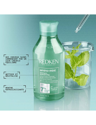 Shampooing racines grasses pointes sèches Amino Mint