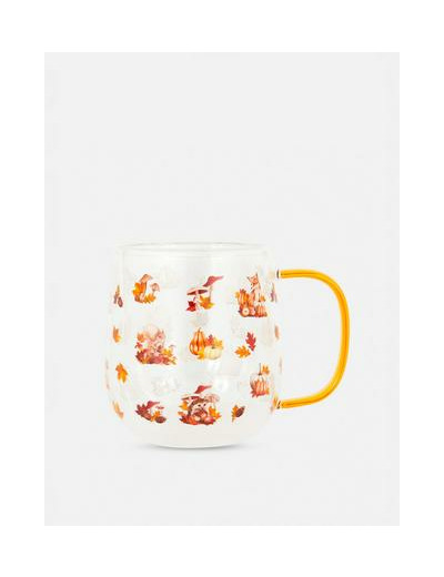 Mug en verre à motif automnal