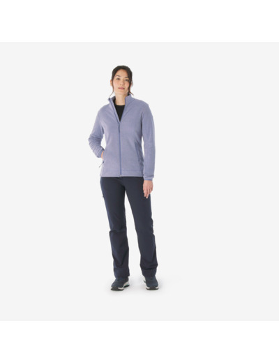 Polaire de randonnée montagne femme, MH100 full zip violet