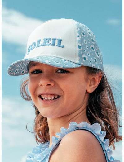Casquette imprimé léopard et brodée