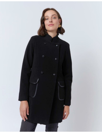 Manteau uni NOIR Femme