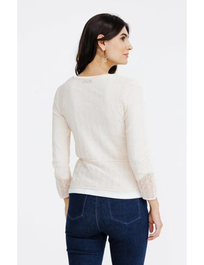 Cardigan maille fantaisie