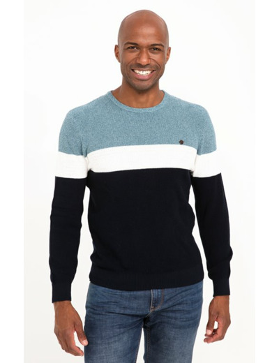 Pull Col Rond Rayé