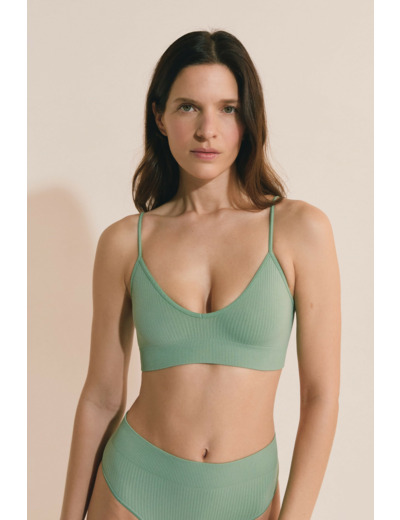 Soutien-gorge brassière col V,Soutien-gorge brassière col V;${refinementColor}