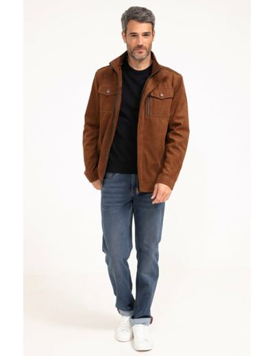 Blouson Geo Suede Camel