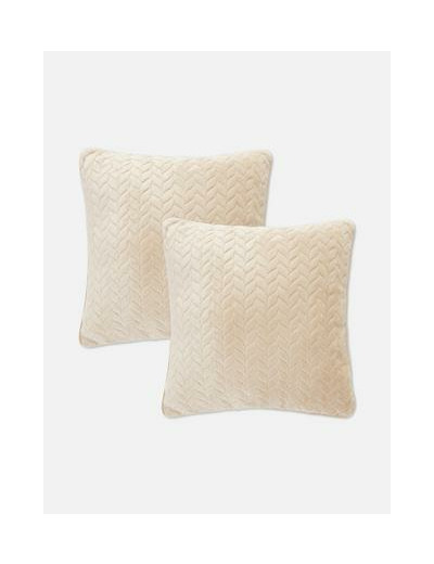 Lot de 2 coussins carrés en maille torsadée