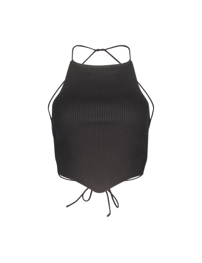 Haut en tricot côtelé