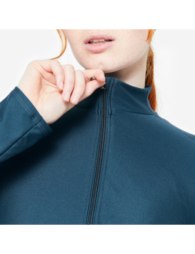 Veste zippée femme, bleue