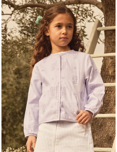 Veste violette brodée